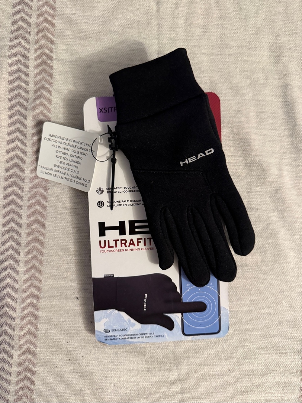 Head Black Ultrafit Touchscreen Running Gloves - Men